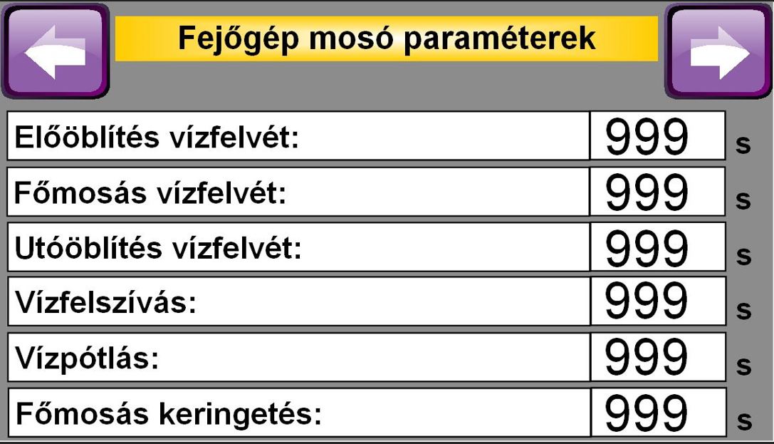 Mosási program testreszabás